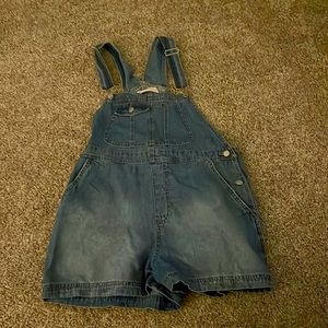 Walmart light wash jean overalls XL